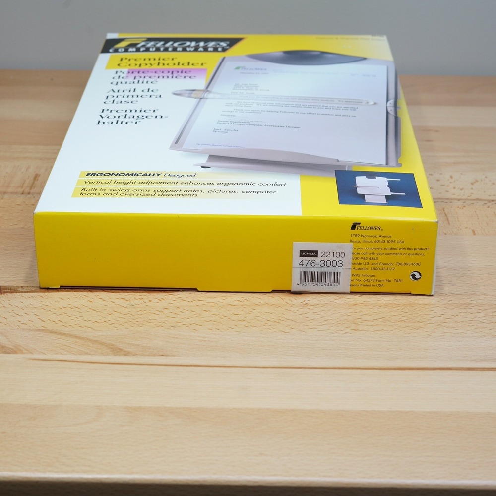 Fellowes 22100 Premium Copyholder Ergonomically Designed New In‎ Box - Picture 8 of 8